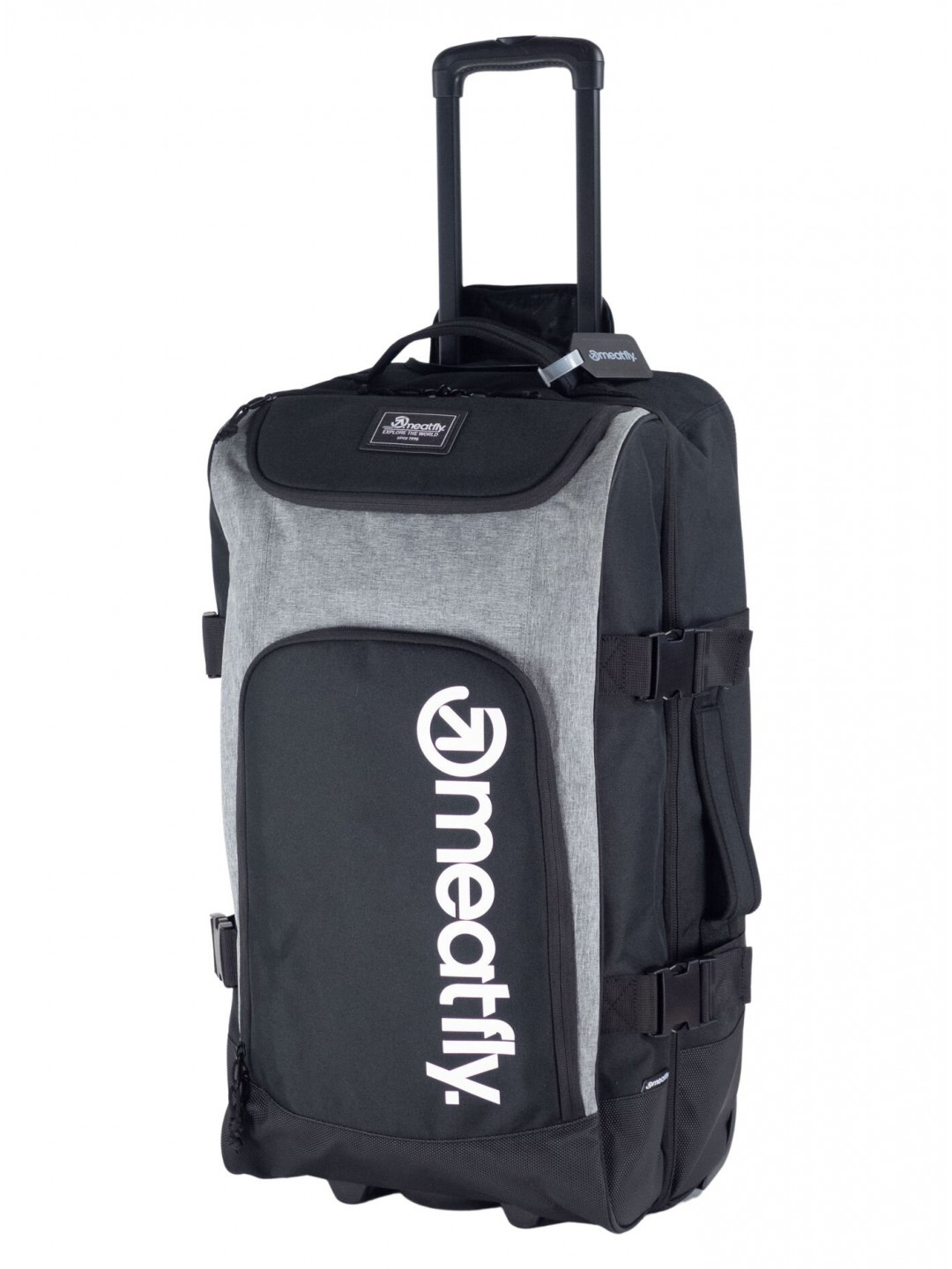 Meatfly kufr Contin Grey Heather Černá Objem 100 L